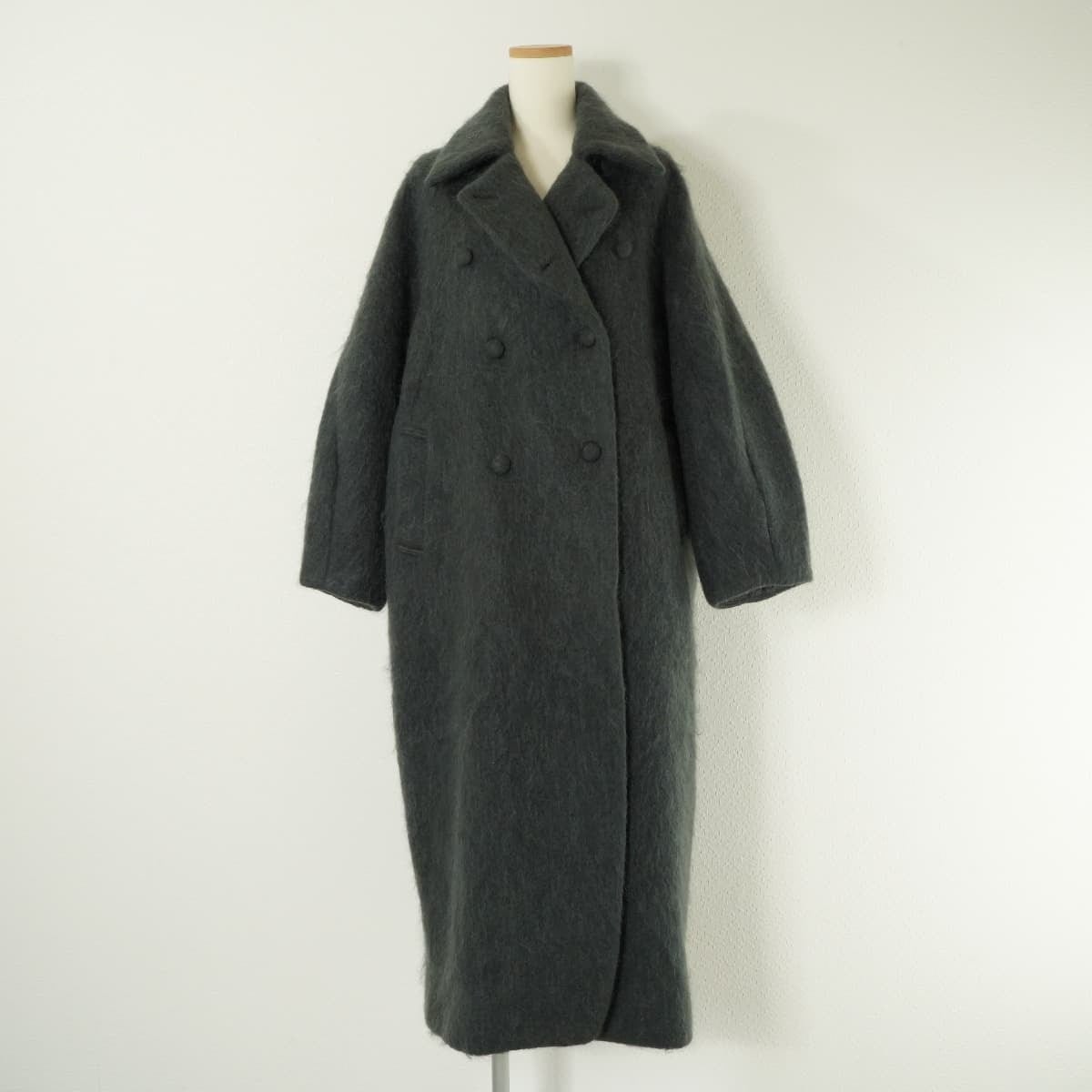 AMERI アメリ DEFORMATION COLLAR SHAGGY COAT モヘヤ シャギー コート  
