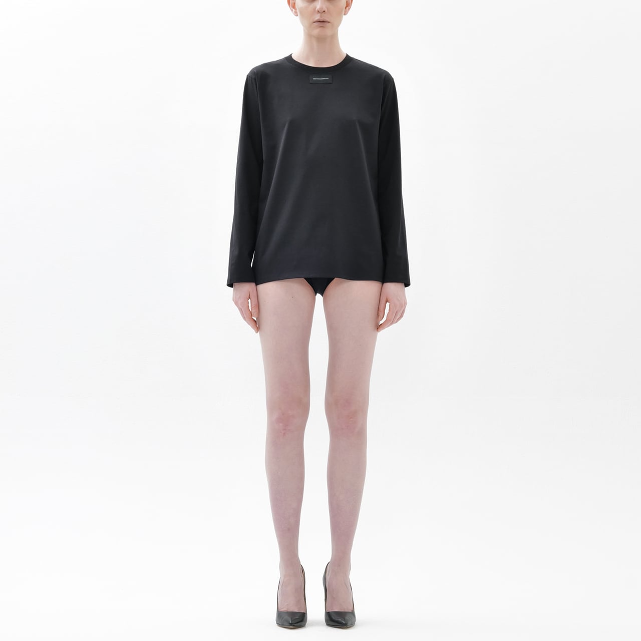 Black Patch Long Sleeve T-Shirt