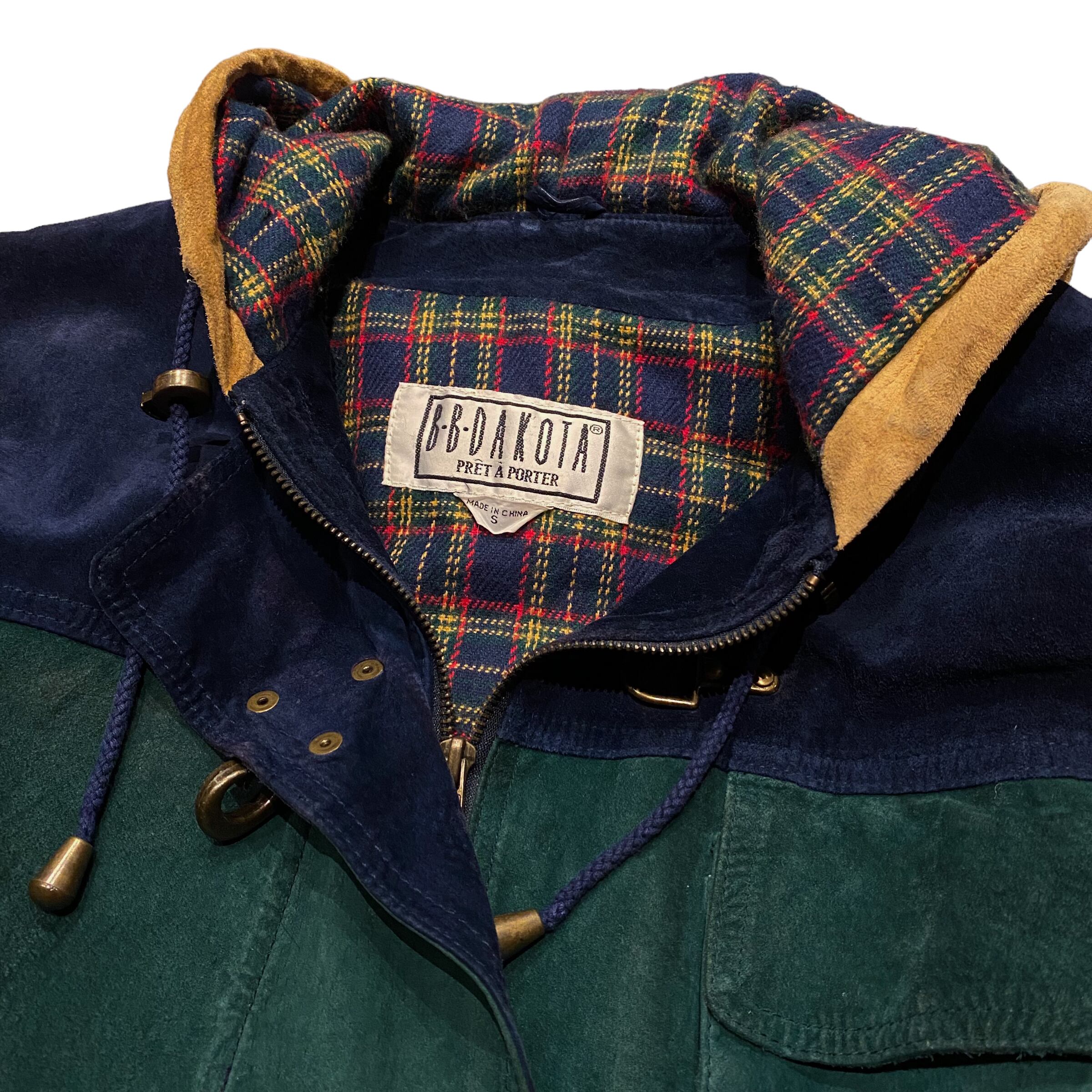 80's〜 BB Dakota Crazy Pattern Suede Fireman Jacket S 80's〜 BB Dakota Crazy Pattern Suede Fireman Jacket S