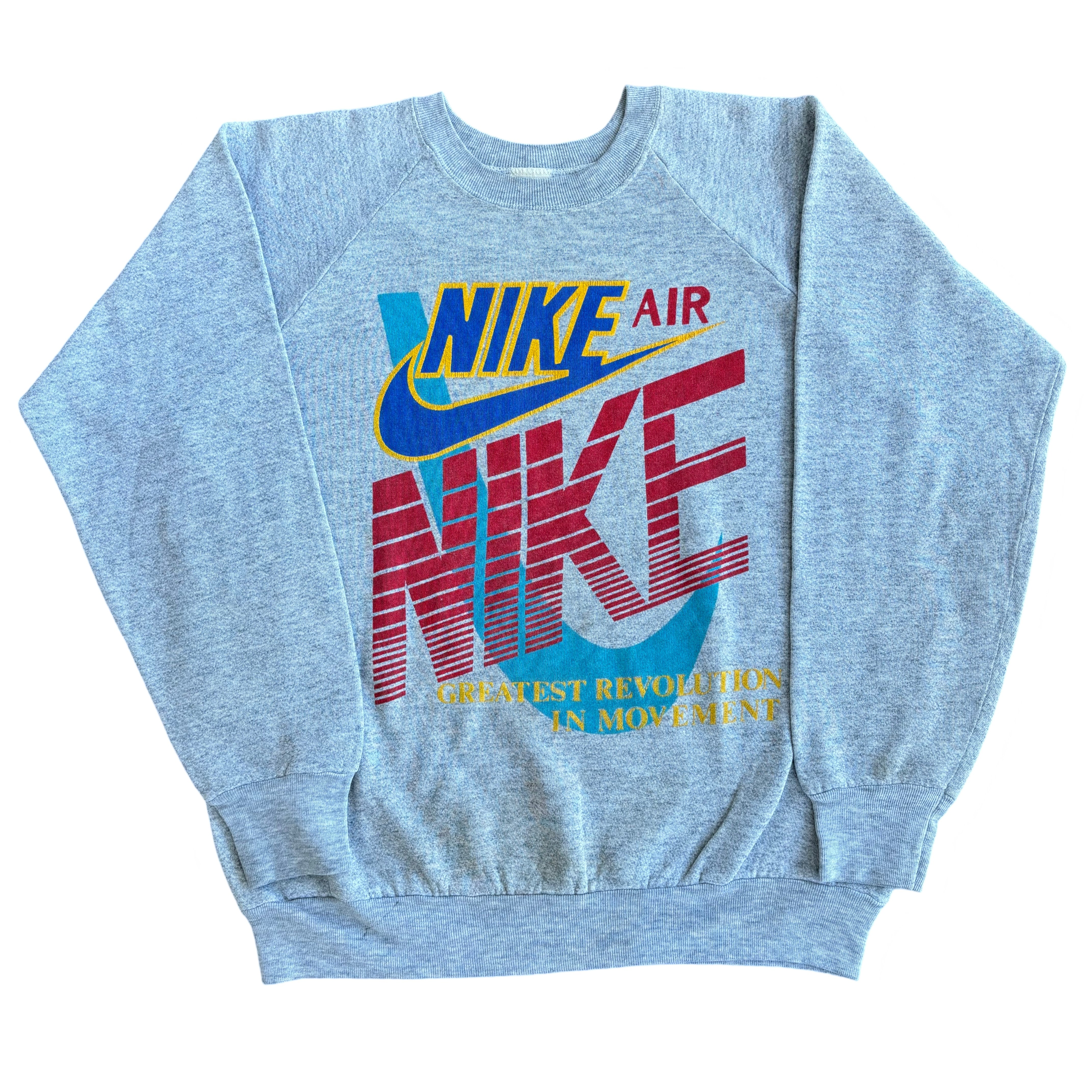 L】90's ”FRUIT OF THE LOOM” bootleg NIKE print sweat | blues L】90's ”FRUIT OF THE LOOM” bootleg NIKE print sweat | blues