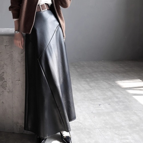 2色／PUレザースカート ・20029