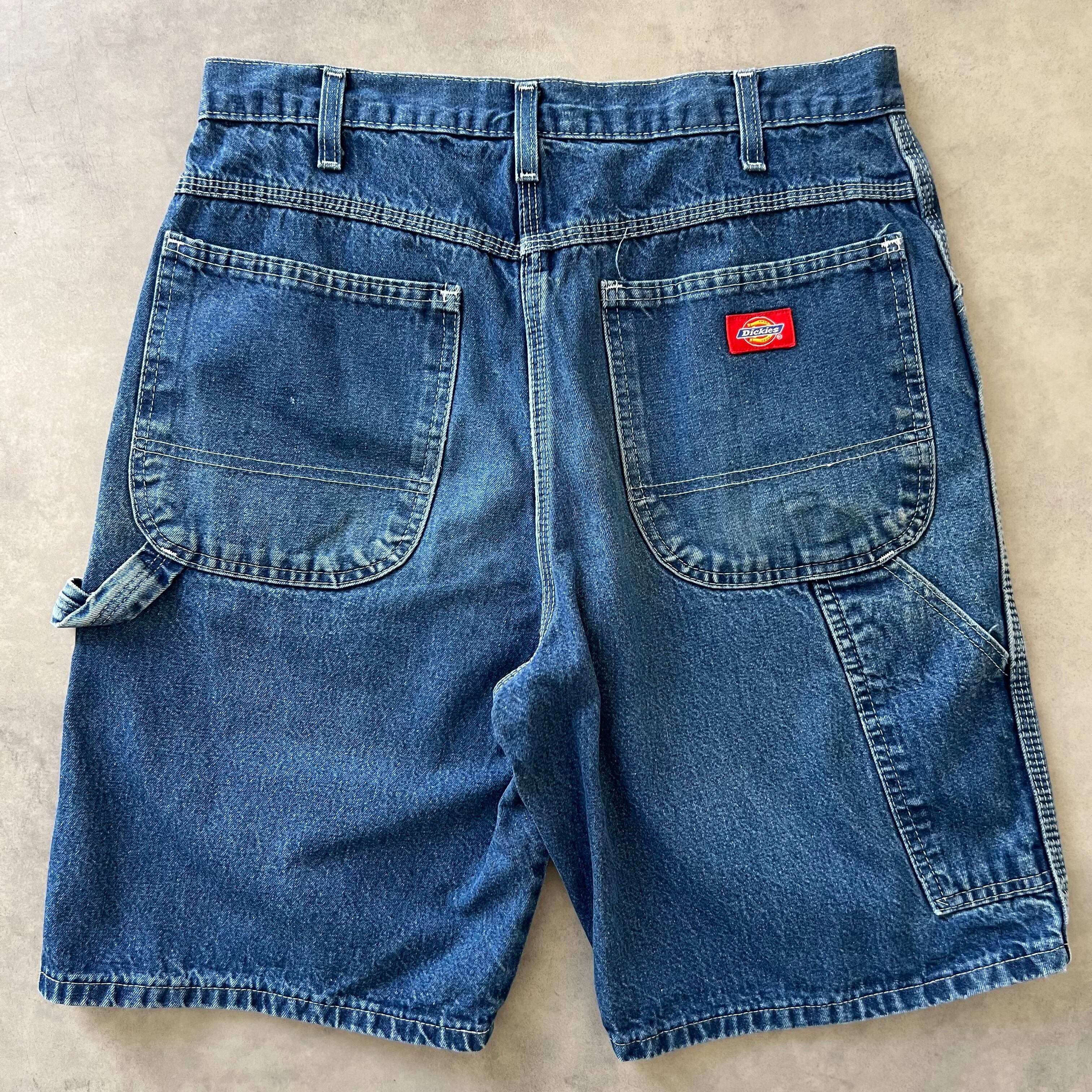 80s OLD STUSSY/Denim Shorts/USA製/黒タグ/W34/BIG OL JEANS/デニム