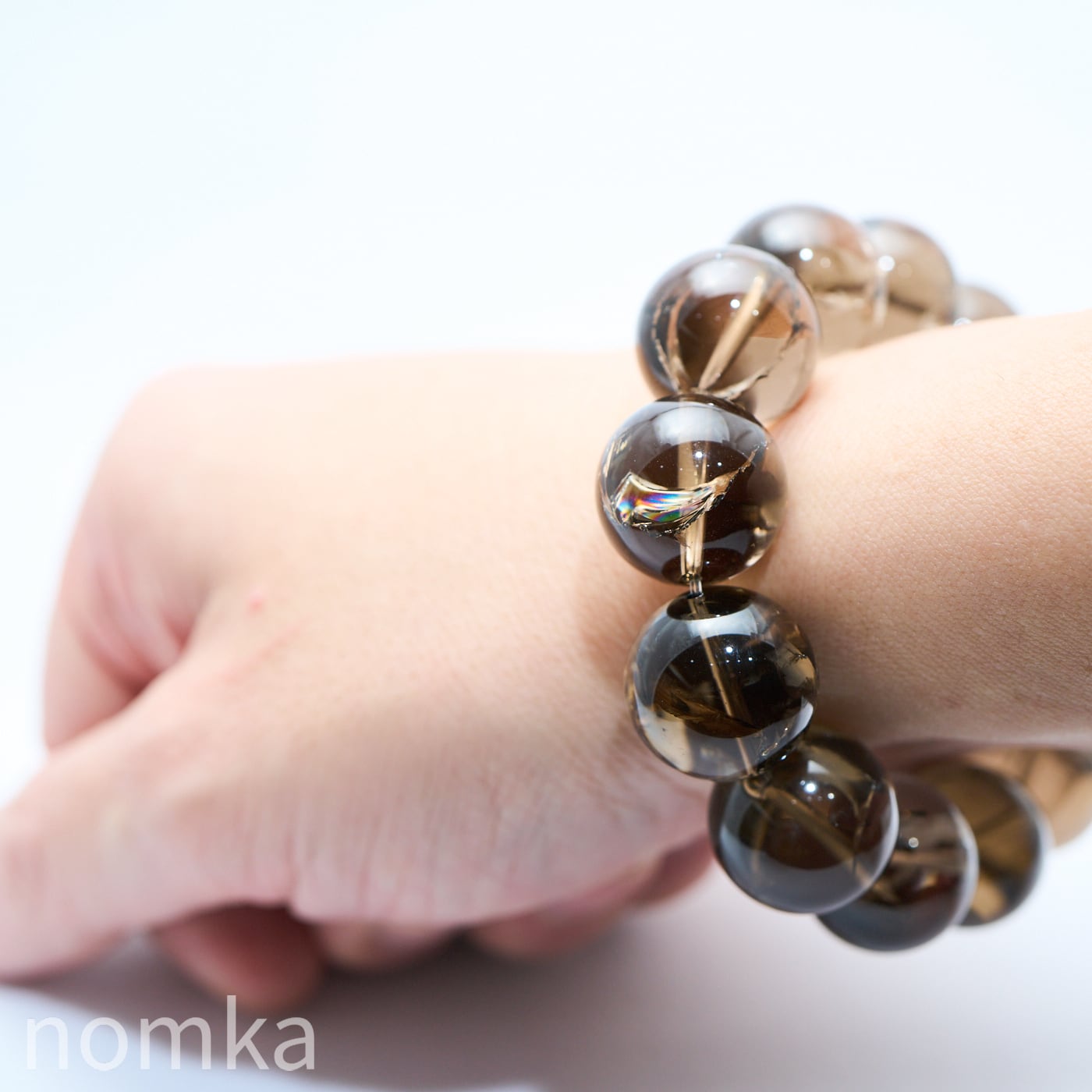 Special Price】大玉18mm スモーキーアイリス一連ブレスレット(約17cm