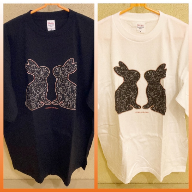 うさぎ画報 ビッグサイズTシャツ 二匹のうさぎ