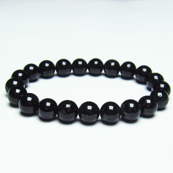 ブラックルチルクォーツ ブレスレット 9mm トルマリンインクォーツ トルマリンクォーツ 黒針 ブレス 一点物 メール便送料無料 [M便 1/10] 111-20171