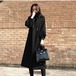 ロングコート レディース アウター 秋 大きいサイズ ベルト付き チェスターコート 大人可愛い 韓国 オルチャン ブラック ウールコート 超ロングコート
