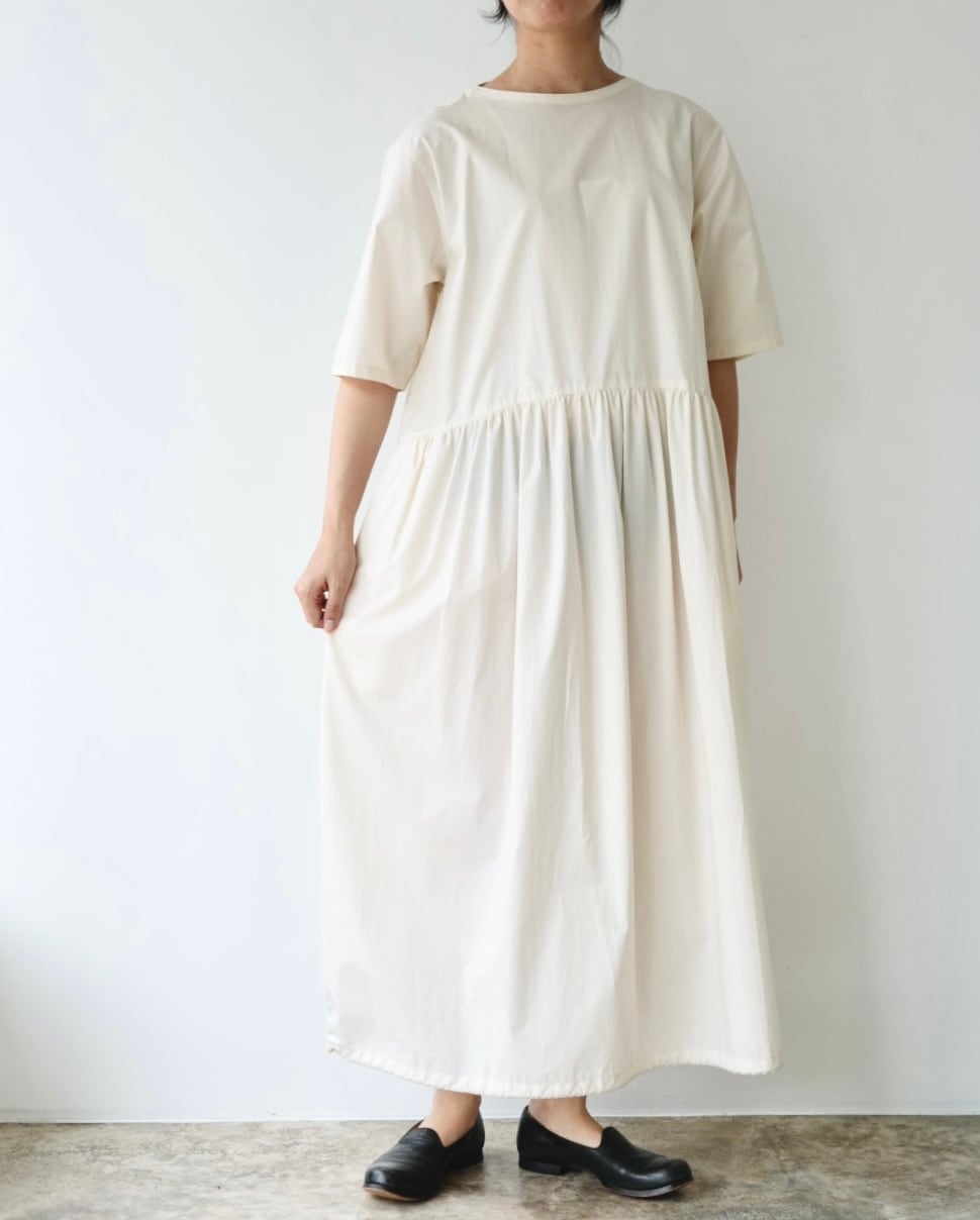 TENNE HANDCRAFTED MODERN 白 ワンピース F コットン TENNE HANDCRAFTED MODERN バルーンドレス | Vie