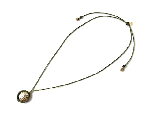 2WAY Wrapped Mettal Necklace/Khaki (Gold/Silver) [ロングネックレス,チョーカー]