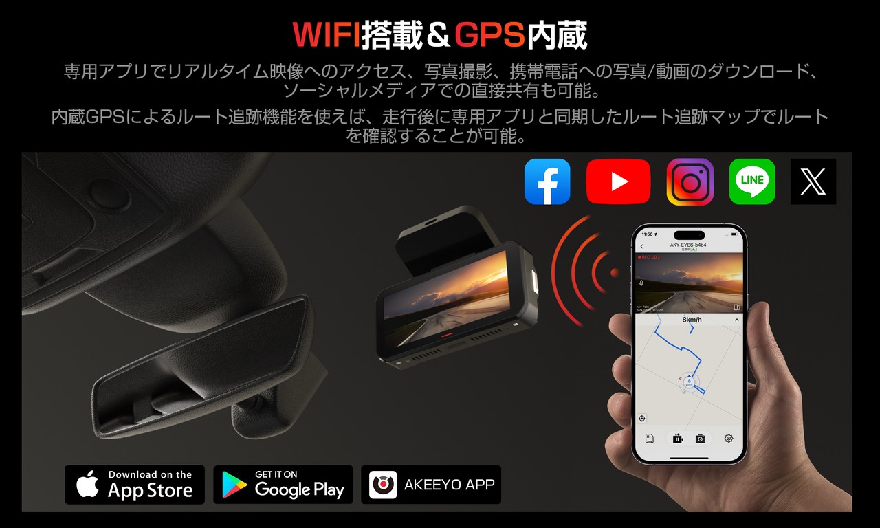 1年保証【AKEEYO画期的新作】予防安全・運転支援スマートアシスト望遠 