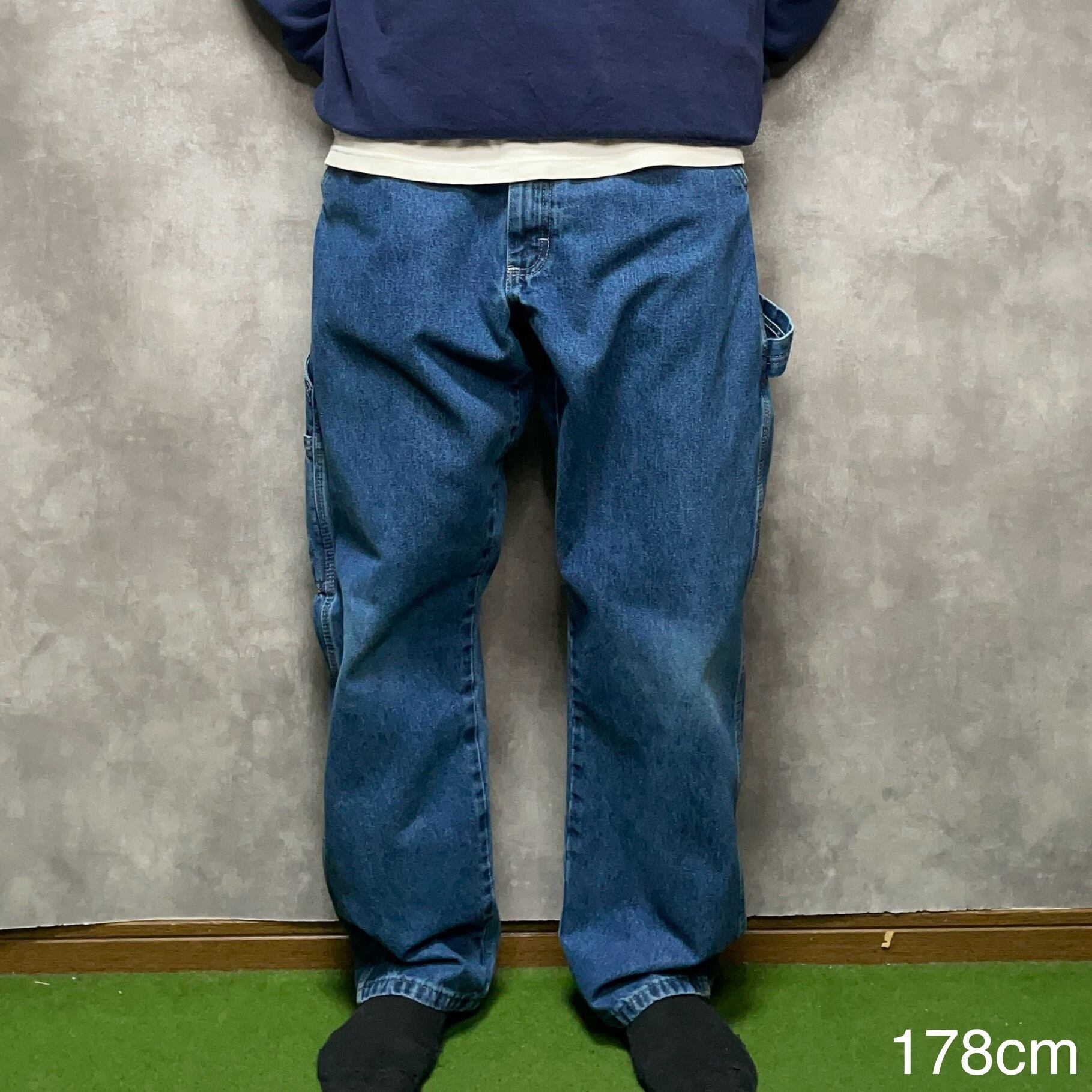 W34×L30】wrangler デニムペインターパンツ ブランドタグ | 古着屋OLDGREEN
