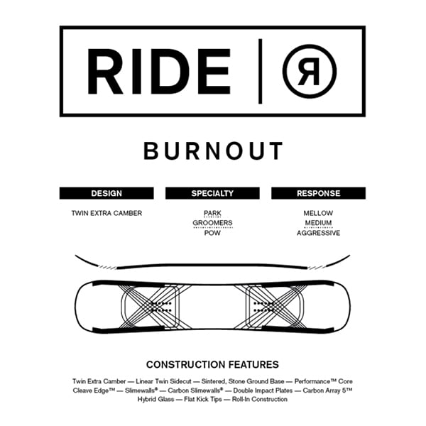 23-24年モデル . RIDE .『 BURNOUT 』. ライド . バーンアウト