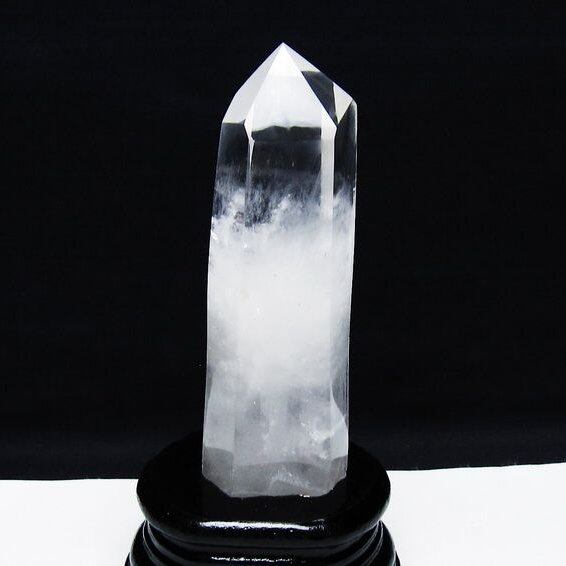 水晶 六角柱 水晶 ポイント 台座付属 一点物 152-3775
