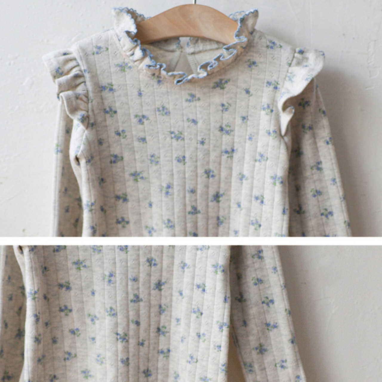 SALEレトロ花柄フリースインナーT3色