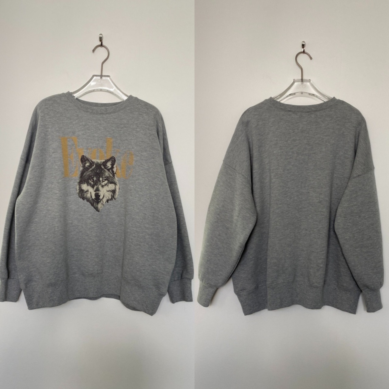 [EVOKE]裏起毛スウェットPO/グレー