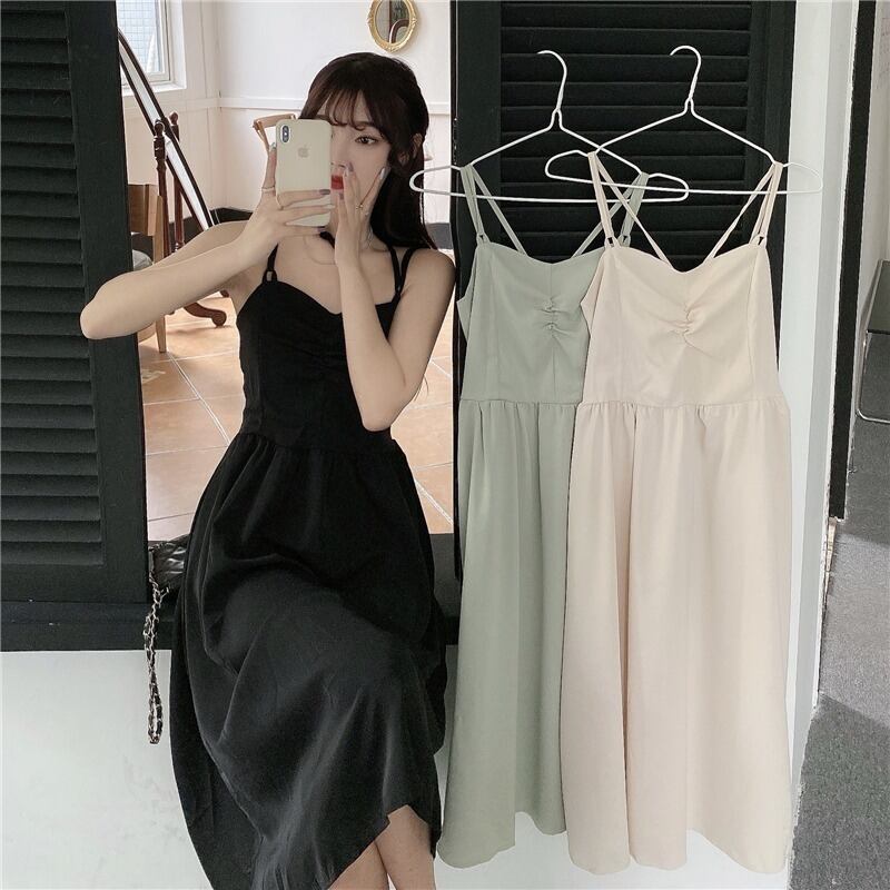 サマースカート ドレス スタイルホルターブラック 夏物 YY-ファッション21761642839