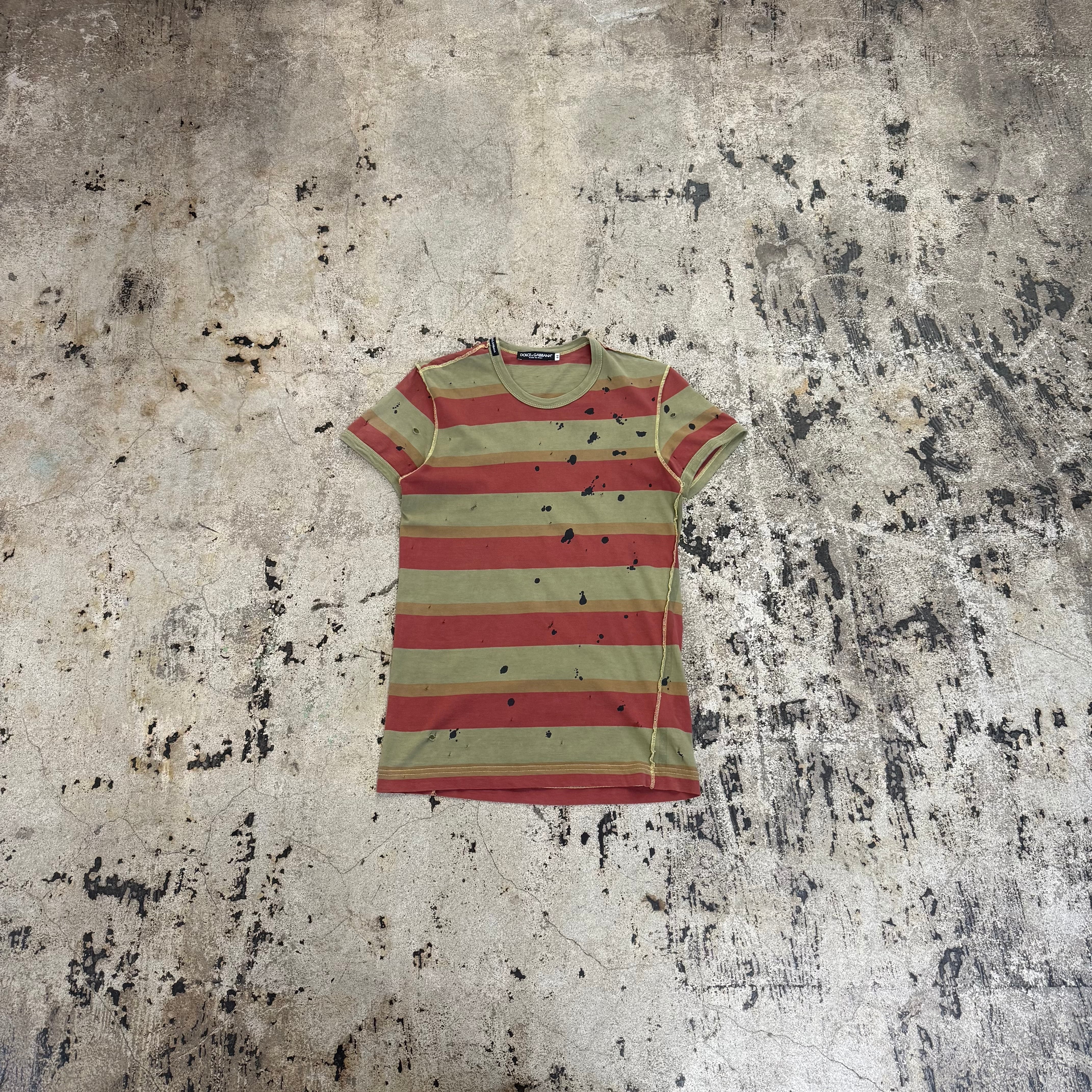 トップス 00s DOLCE&GABBANA PAINTED BORDER TEE 00s DOLCE&GABBANA PAINTED BORDER TEE | GALAXIES