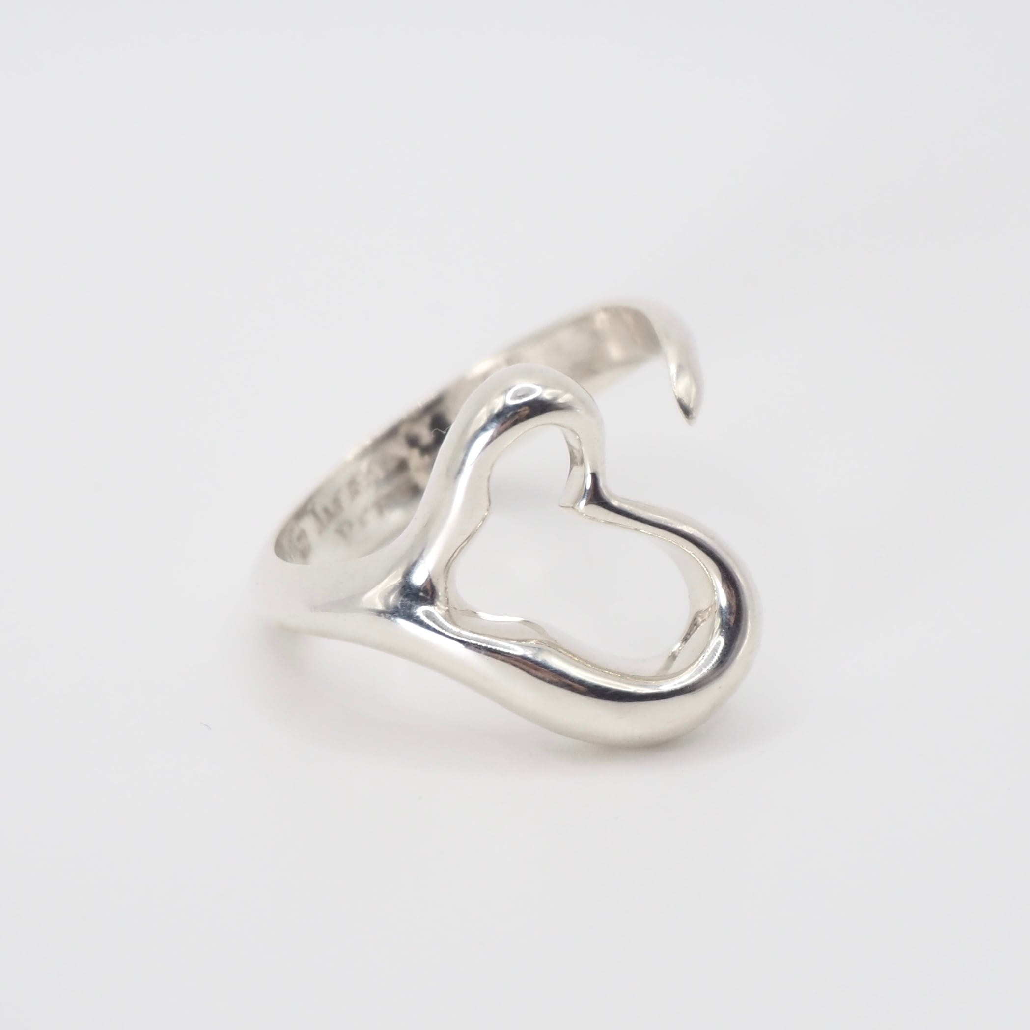 現行品】Tiffany&Co. 約12号 エルサペレッティ オープンハート リング
