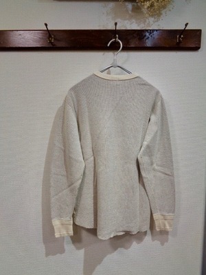 LOOP&WEFT・DOUBLE FACE HEX HONEYCOMB CREWNECK THRMAL・ヴィンテージアイボリー