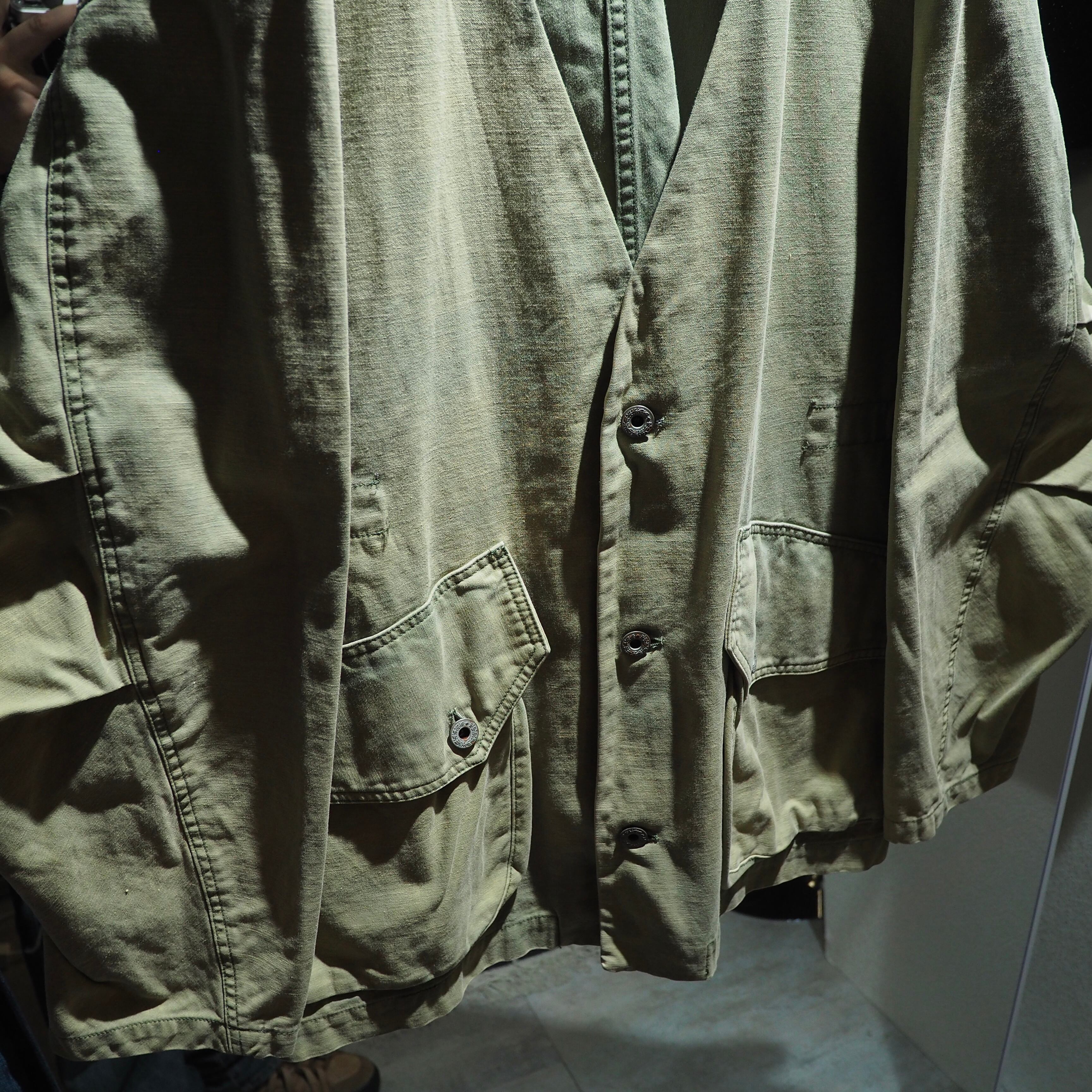 " MasterKey " No collar aging processing military jacket