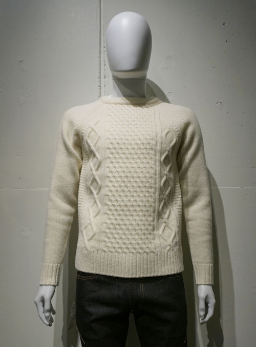 FUJITO Cable Knit Sweater ナチュラル