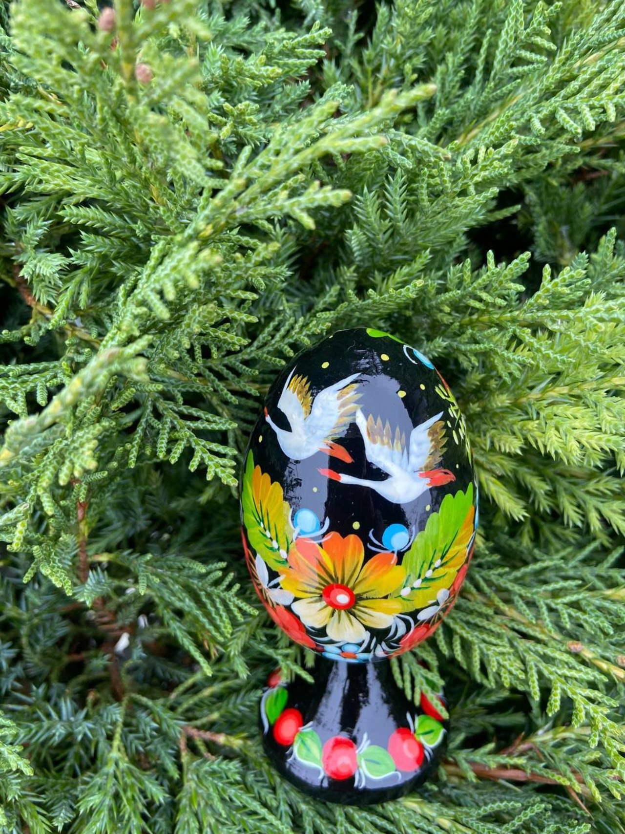 プィサンカ・土台付き（イースター・エッグ）9cm（ホメンコ作） - 3