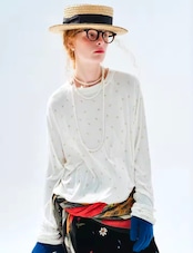 imakokoni フラワーフリルデザインオリジナルトップス 255261