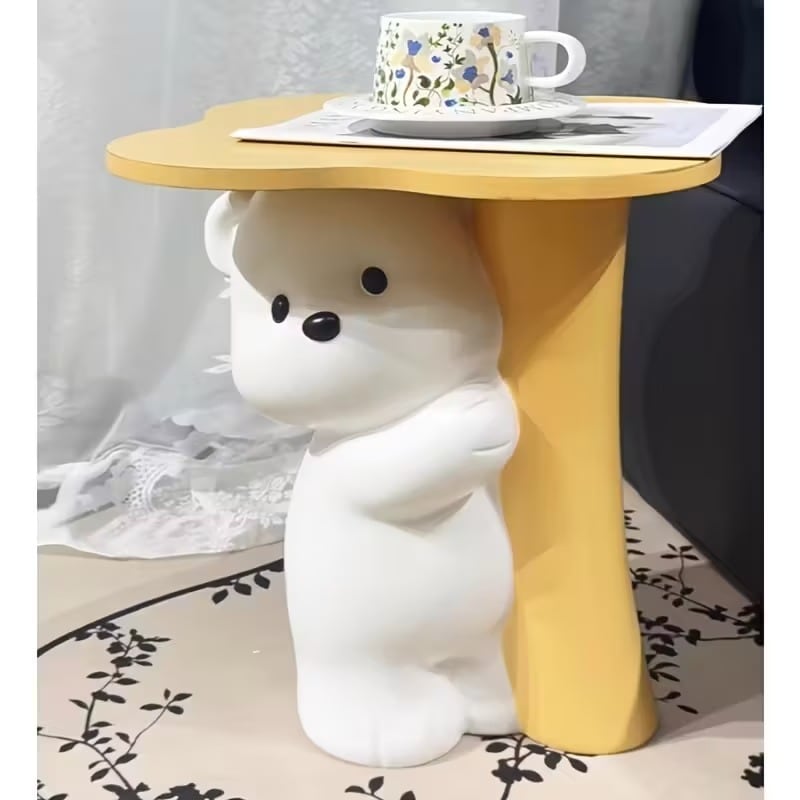サイドテーブル 白くま 花型 おしゃれ かわいい シンプル