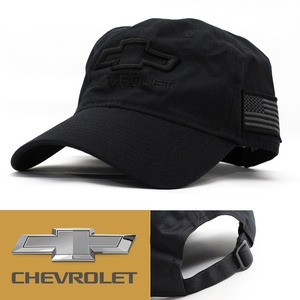 ローキャップ 帽子 メンズ Chevrolet シボレー Tactical Flag Hat ブラック AF732-BLK ゼネラルモーターズ GM 公式 USA アウトドア 星条旗