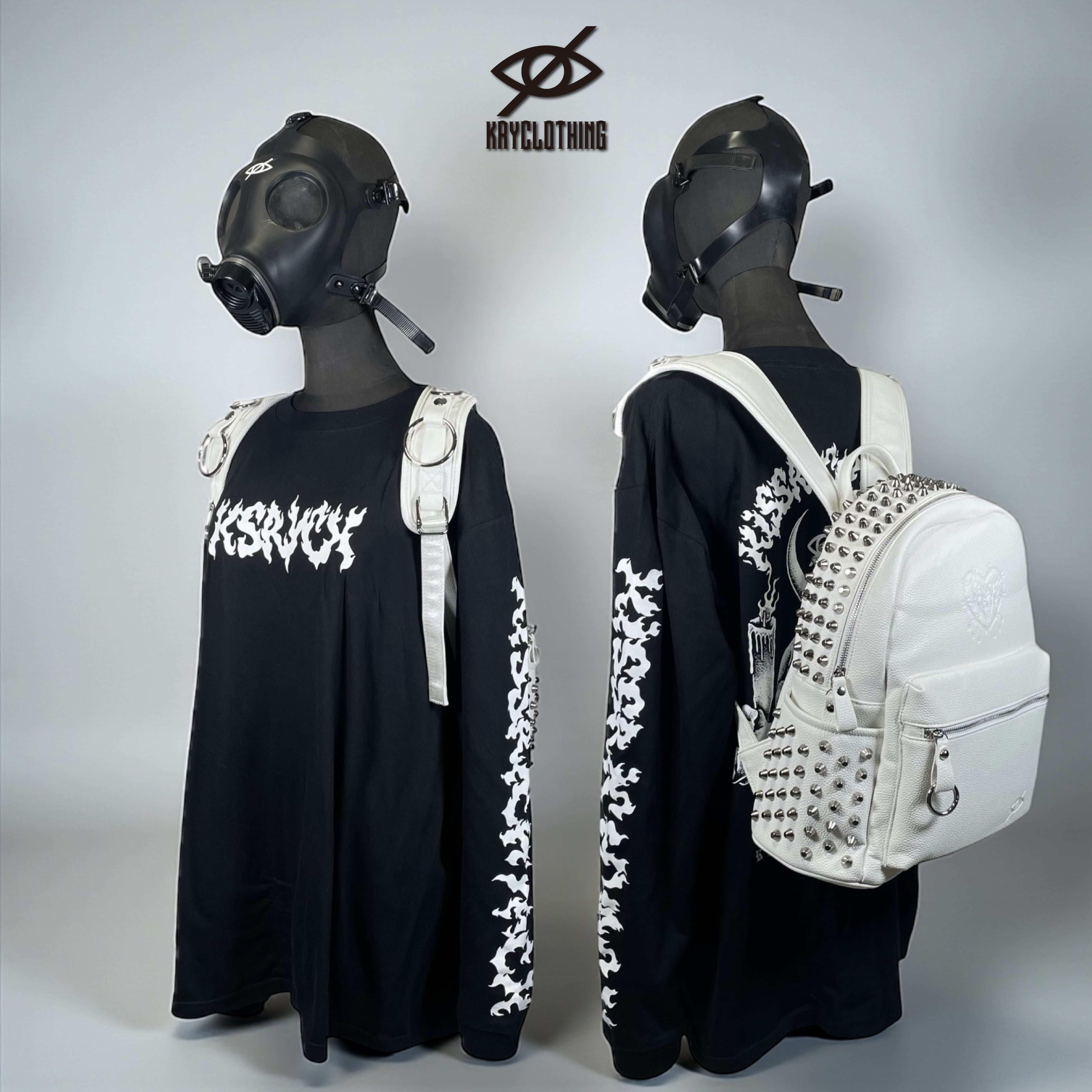 KRY リュック　BACKPACKハート シルバースタッズ 代引き不可「BACKPACK .Heart」 | KRY clothing