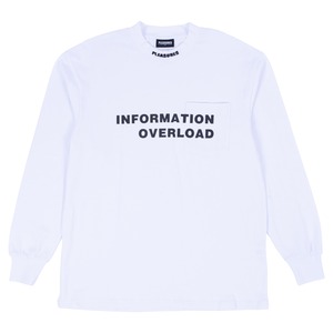 【PLEASURES/プレジャーズ】INFORMATION HEAVY WEIGHT LONG SLEEVE カットソー / WHITE