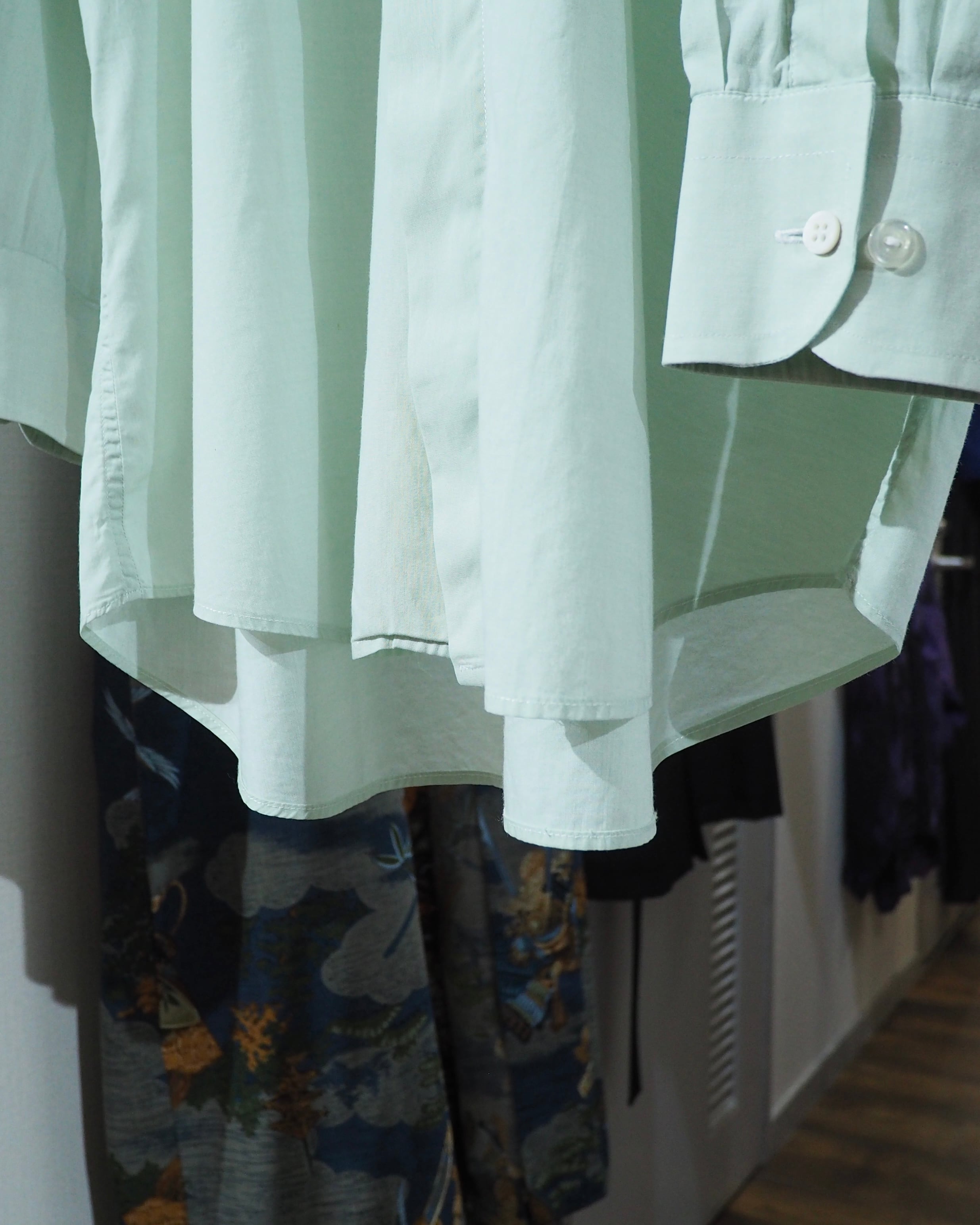 1990s " PAL ZILERI - Made in Italy " Pastel Mint Green Color vintage Dress shirt