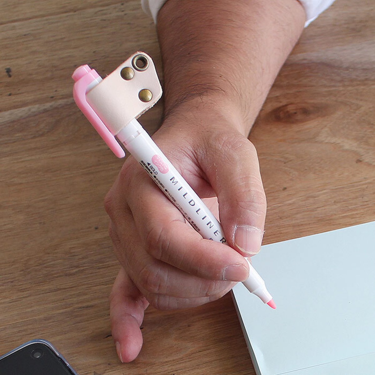 ペンホルダー 単品 T75【キナリ】1本挿しタイプ ※ネックストラップは別売り 直径13mm迄対応 ボールペンホルダー Tunagu