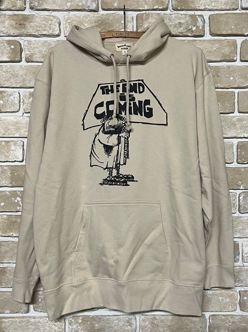 SNOW PLANT VINTAGE GRAPHIC HOODIE "THE END IN COMING"（再販）