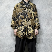 ethnic pattern sheer shirt
