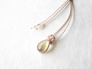 レモンクォーツ macramé necklace