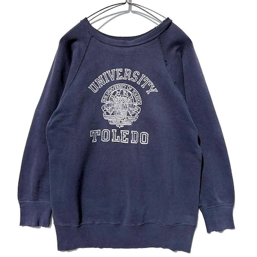 【University of Toledo】Vintage College Sweatshirt with Underarm Gussets【1960s-】Vintage Sweat Shirt