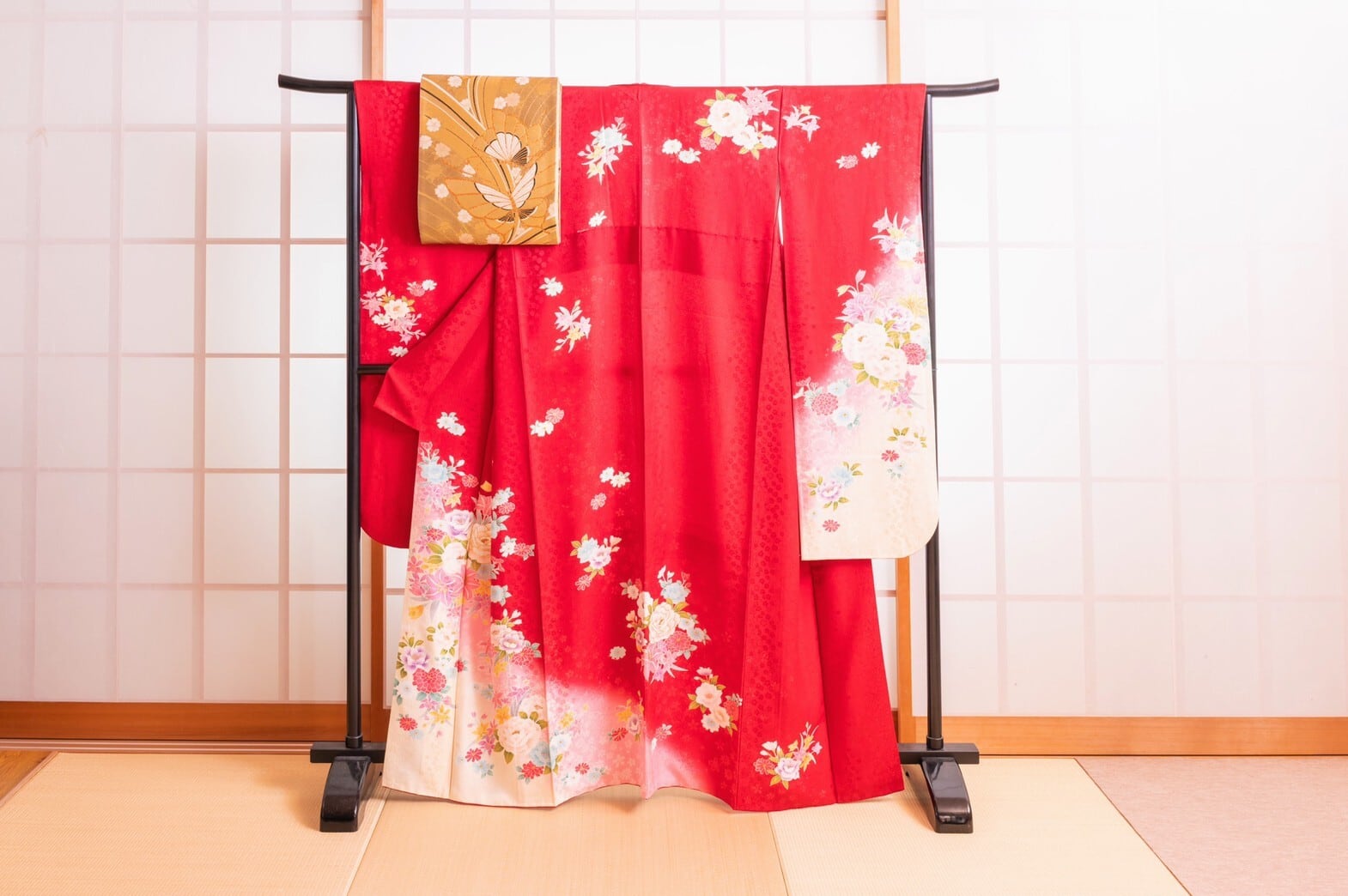 浴衣【撫松庵：刺し子牡丹】ｾｵα | 和工房あき【wakoubouaki】