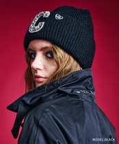 デコレートロゴニットビーニー (BLACK) CQ-47533
