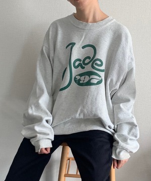 【送料無料】90's "Happy jade"gray sweatshirt unisex