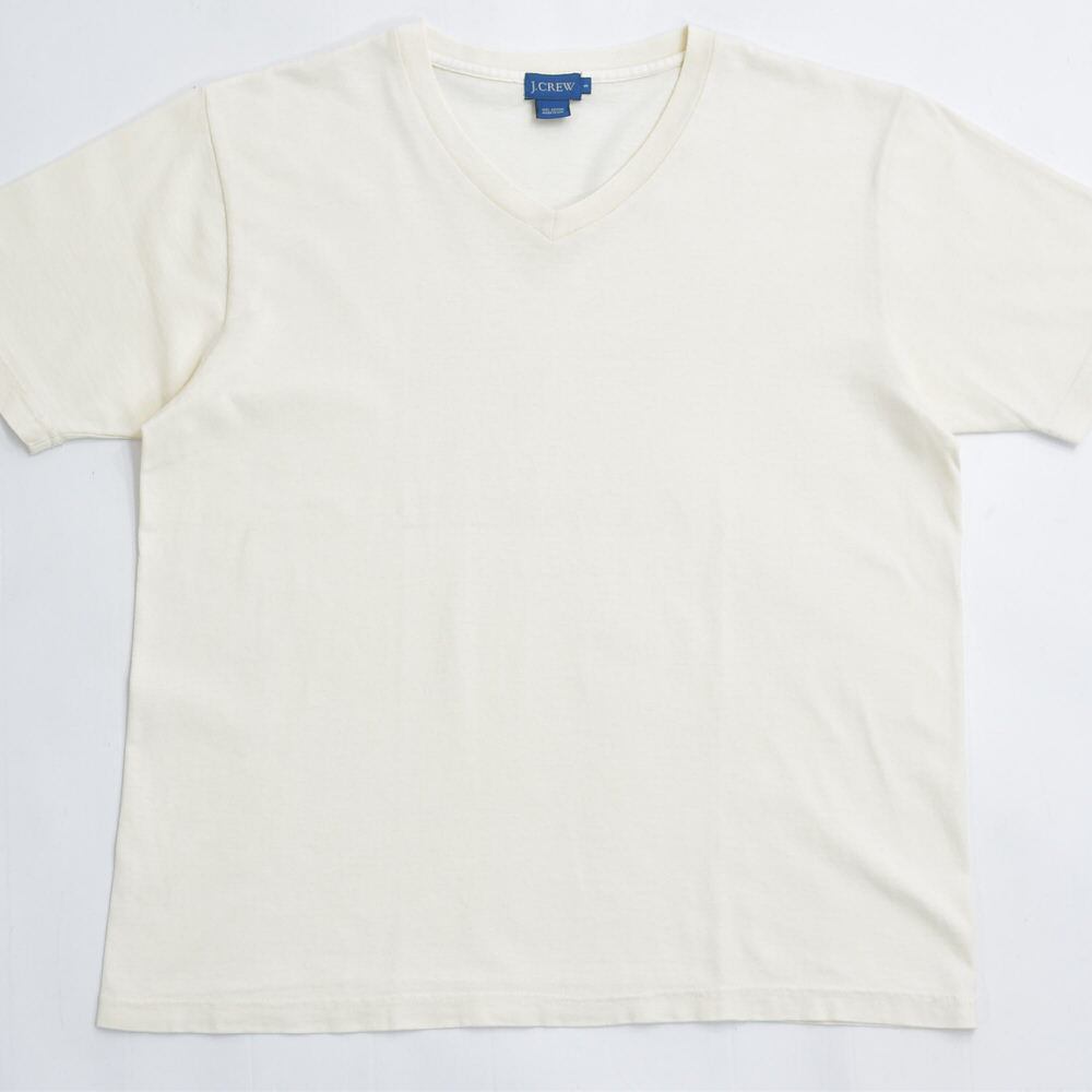 90～00s アメリカ製 J.CREW ジェイクルー Vネック ソリッド 半袖 T