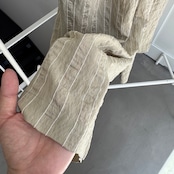 【受注予約:6月下旬入荷予定】ワッシャーストライプワイドPT/ピスタチオ