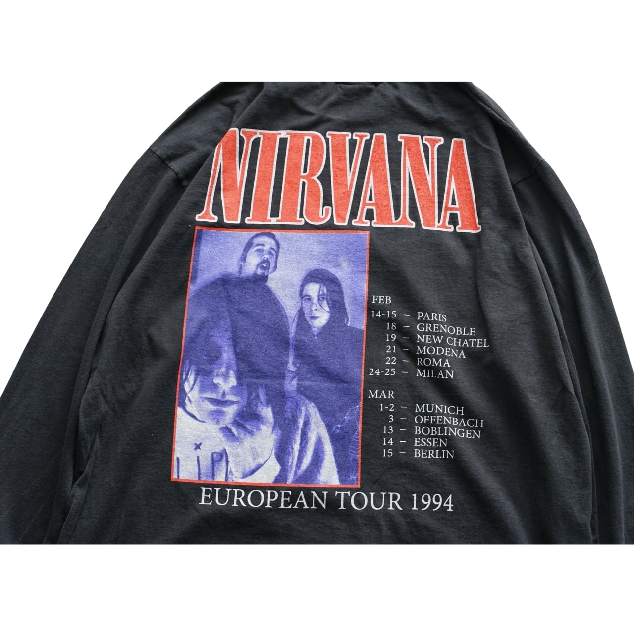 ヴィンテージNIRVANA ロングスリーブ Tシャツ NIRVANA ニルヴァーナ IN UTERO ツアーロングスリーブTシャツ L XL