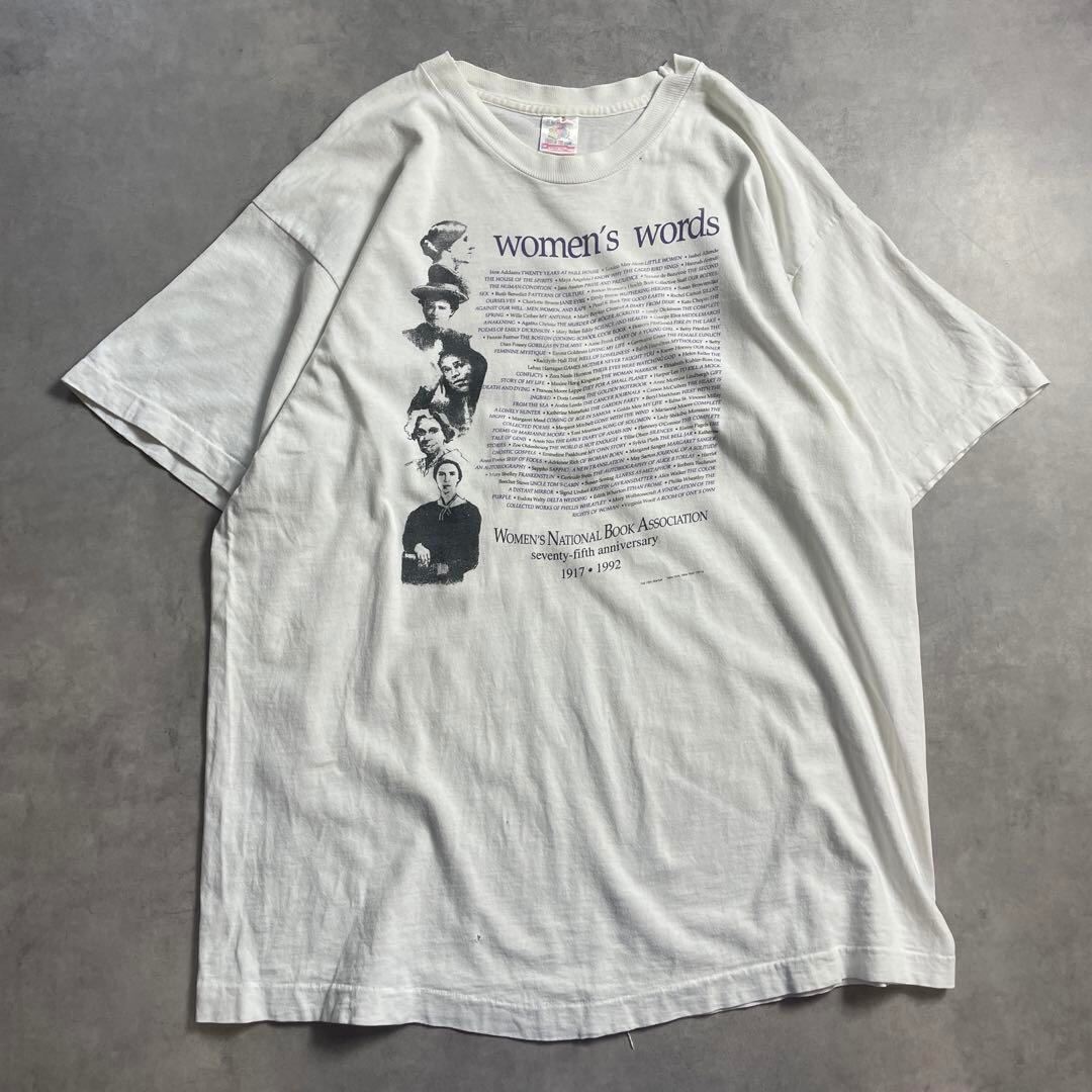 90s USA製 女性 偉人 著作 名言集 vintage T-shirt