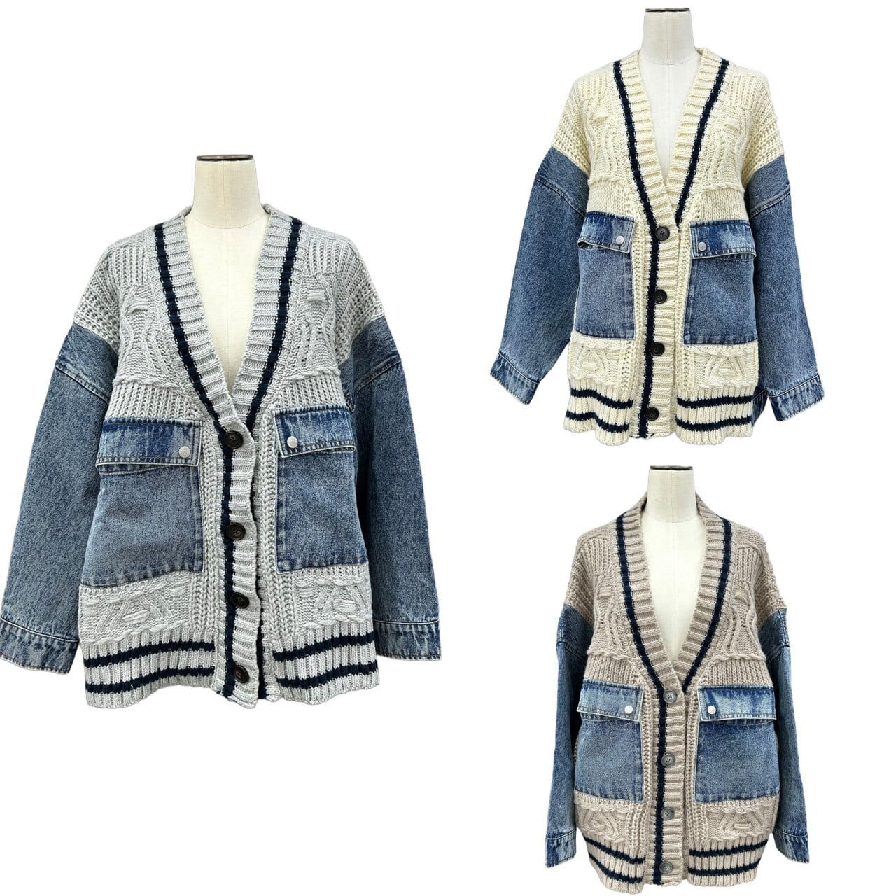 SALE【ayane】ショールカラーデニムダブルジャケット 816314 アヤン