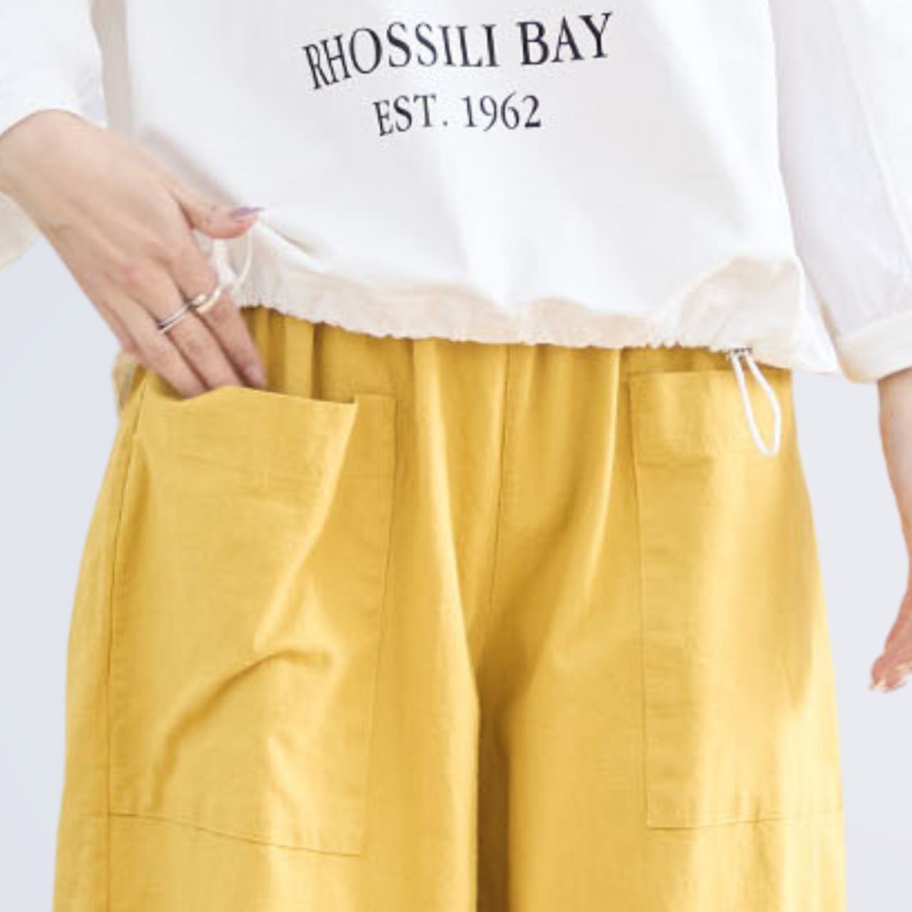 TRUBE ウォッシュドコットンクロプトパンツ (M~L) カラシ