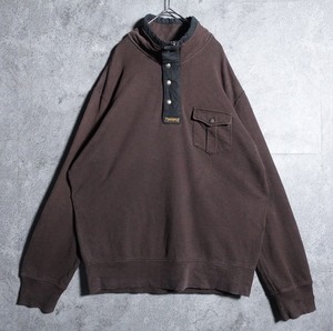 90s “Polo Ralph Lauren” Half Zip & Button Design Sweat