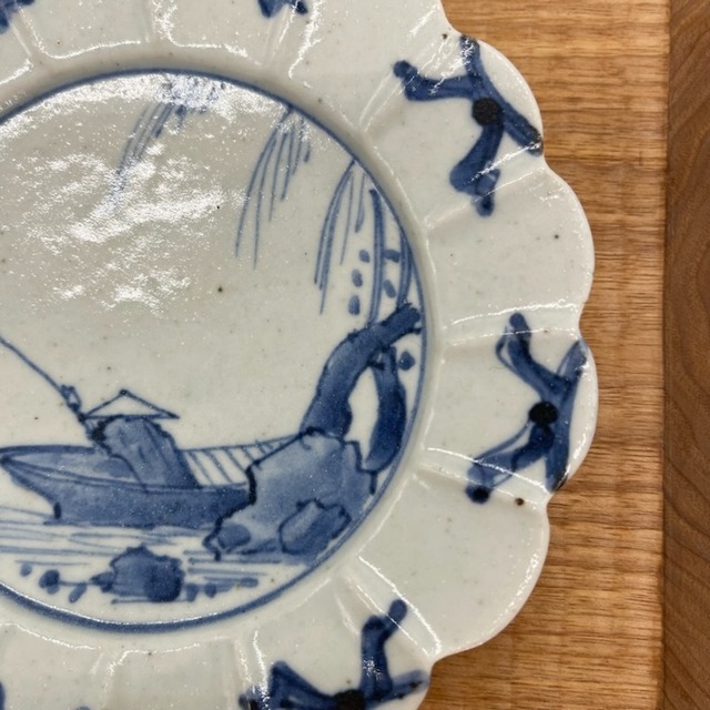 『吉田崇昭』菊形絵替わり5寸皿　2110200415585