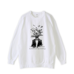T M I　Garment dye Sweatshirt White [T0014]