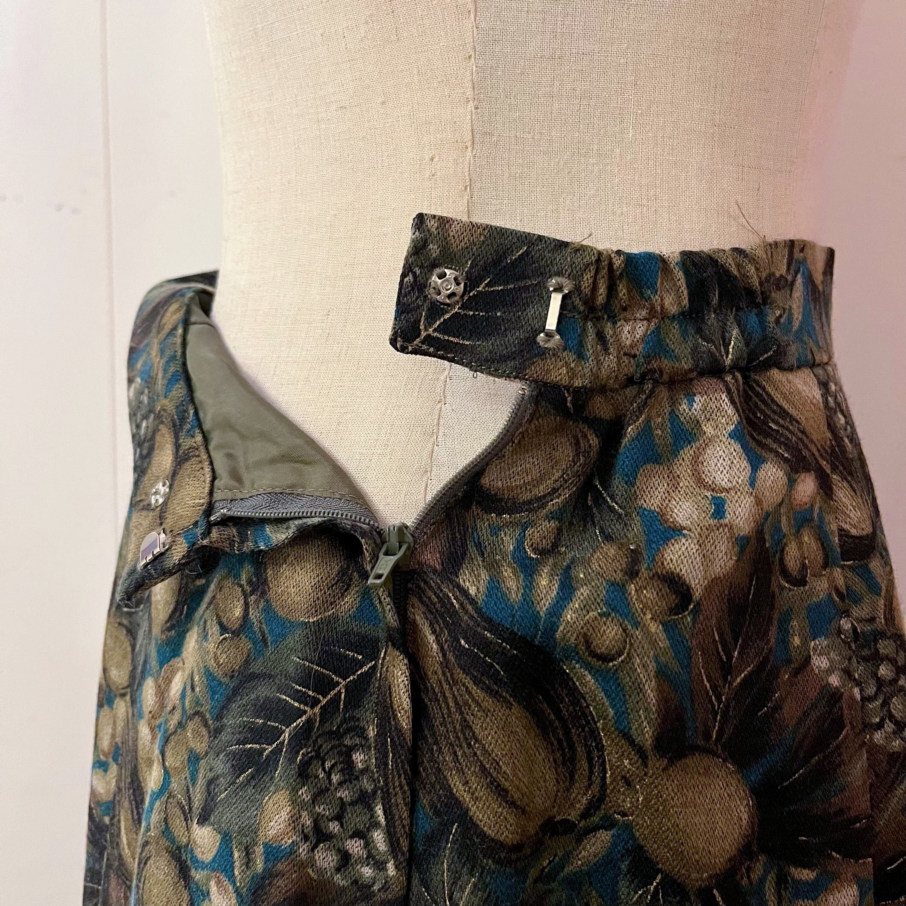 la france green flare skirt