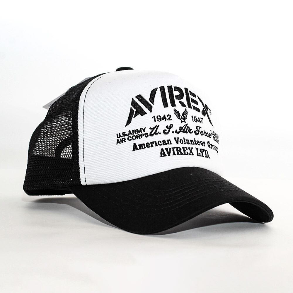 アビレックス 帽子 メッシュキャップ ホワイト AVIREX MULTI LOGO MESH